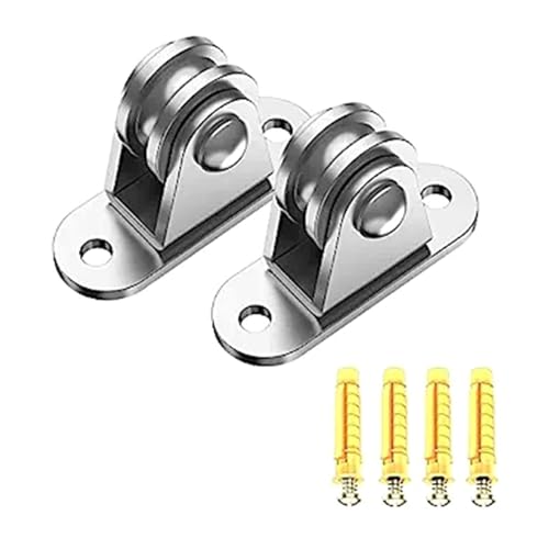 BOLOUY Small Pulley Block Silents Pulley Wheel Heavy Duty Fixed Pullies Loading for Cord Handling Moving Project