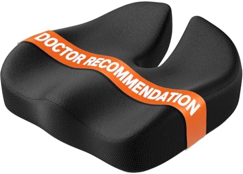 CJACSOC Koltuk Minderi, Ofis Koltuğu Minderleri için Ekstra Büyük Hafızalı Köpük Yastık, Ergonomik Yastık, Basınç Giderme için Ped Yastığı, Siyatik ve Ağrı kesici - Görsel 1