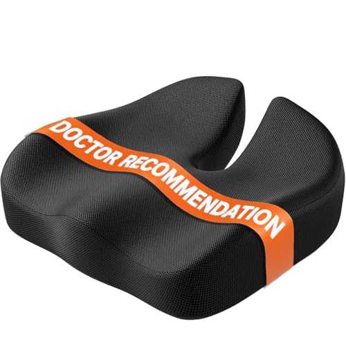 CJACSOC Seat Cushion, Extra Large Memory Foam Cushion for Office Chair Cushions, Ergonomic Cushions