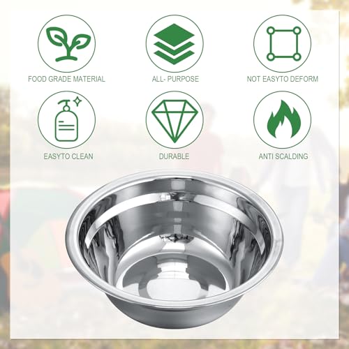 Lallisa Outdoor Camping Cookware Mess Kit Polished Stainless Steel Dishes Camping Utensils Portable Tableware with Plates Cups Spoons Forks Knives Mesh Bag for Backpacking Hiking - Image 4