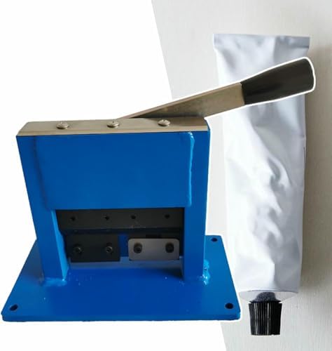 Manual Tube Sealing Machine, Ergonomic Handle, Aluminum Construction, Maximum Width 52mm - Ideal for Cosmetic and Food Packaging