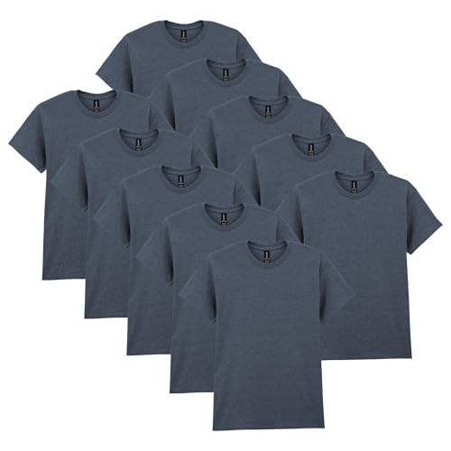 GILDAN Men's, Heavy Cotton T-shirt, Style G5000, Dark Heather, M