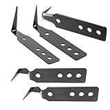 LUAZEX Professional Car Windshield Removal Tool Kit, Black Metal, 3.35 Inch Length, Hook and Straight Knife Design for Auto Glass Installation