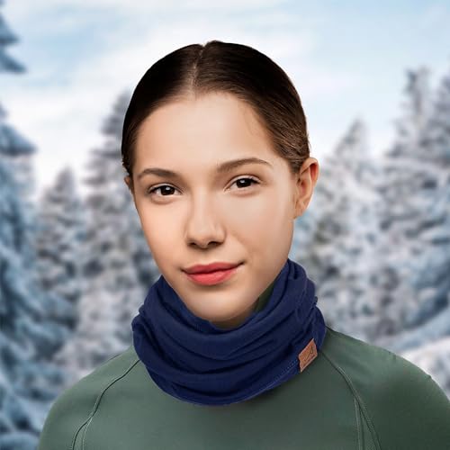 Image of ACUSHLA 100% Merino Wool Neck Gaiter Men Women Winter Ski Face Mask Scarf