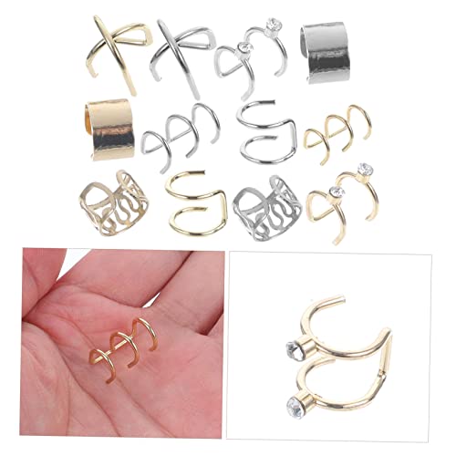 Pendientes sin agujeros aros y puños de oreja unisex DOITOOL 96pcs 5