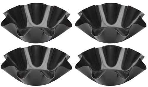HIC Kitchen Non-Stick Tortilla Bowl Makers, Carbon Steel, PFOA Free, 8.5 x 2.5-Inches, Set of 4