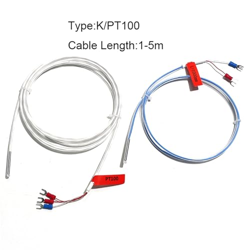 Termopar K de 1m con cable PTFE para evitar errores en la medición de temperatura 2