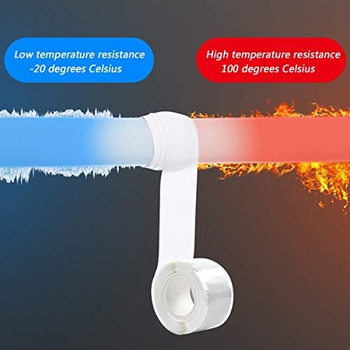 Self Amalgamating Rubber Tape Self Fusing Sealing Tape Waterproof Pipe Repair Tape Electrical Tape Waterproof Sealant Strip Insulation Tape for Pipe Water Hose Leakage Sealing Repairing, 2.5cm * 1m