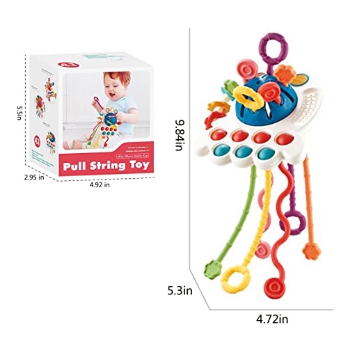Baby Montessori Sensory Toys - Toddler Learning Activities Travel Pull String Toys - Fine Motor Skills Teething Toys - Gifts For 6 9 12 18 Month Age 1 2 3 One Two Year Old Boys Girls Infant Toys #TOP4