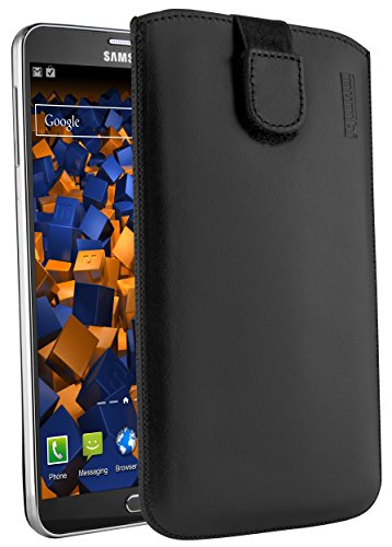 mumbi Leather Cover   Funda calcetín para Samsung Galaxy Note 3, Negro