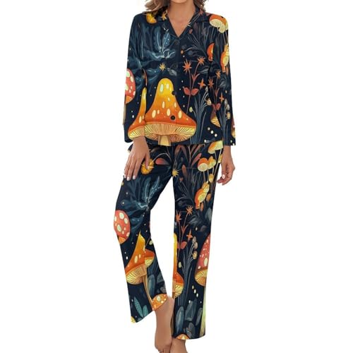 Pyjama magique motif champignon céleste pour une nuit douce et féerique
