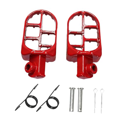 Pièces de modification PW80 avec ces repose-pieds en métal rouge pour moto TW200