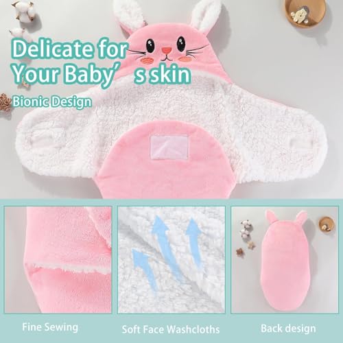 Image of Swaddles for Newborns,Personalized Baby Sleep Sack,Infant Cute Plush Receiving Blanket 0-6 Months for Girl Boy (White Panda)