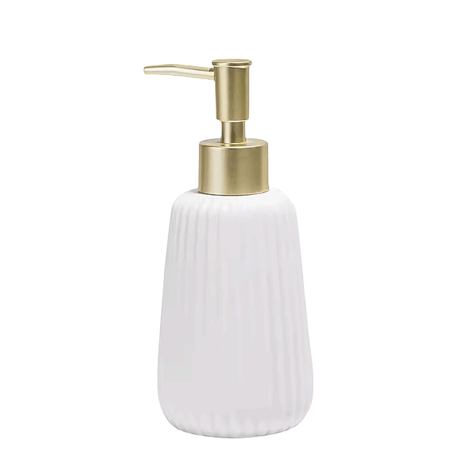 Seifenspender Spülmittelspender Seifenspender Aus Keramik, Manuelle Flüssigkeitspumpe, Flasche, Spender Für Die Arbeitsplatte Leere Pumpflasche(White)