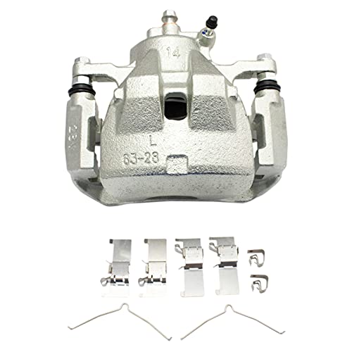 Image of TRQ Front Brake Caliper Set Zinc Coated Brackets Hardware Compatible with 2012-2018 Toyota Avalon 2012-2017 Camry 2016-2018 Lexus ES350
