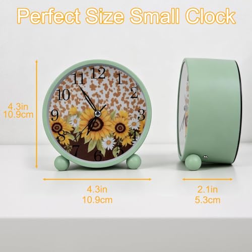 Reloj despertador con luz nocturna y esfera de metal para evitar el tictac 4