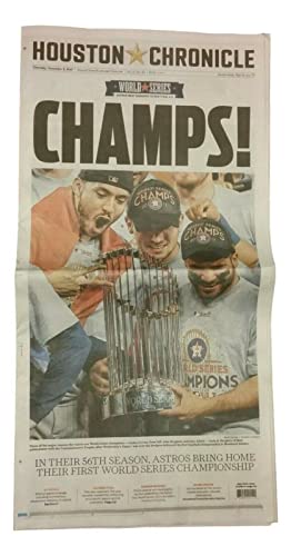 2017 Compatible with Houston Astros World Series Champions Houston Chronicle Newspaper 11/2/17