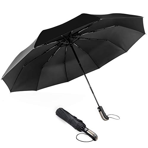 Preisvergleich Produktbild Regenschirm Taschenschirm Automatik Reise Regenschirm Automatische Winddicht Kompakt Leicht Stabiler Wasserabweisende Regenschirm mit 10 Edelstahl Rippen UV Schutz