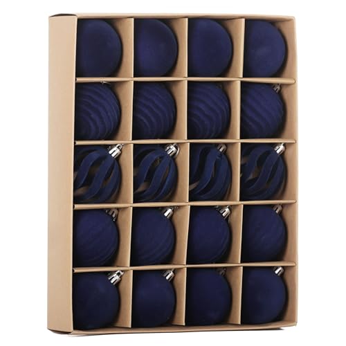 Image of 20Pcs Velvet Ornaments for Christmas Tree,2.36In Christmas Ornaments Set
