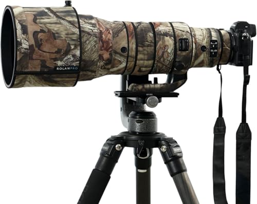 ROLANPRO Objektivschutzhülle für Nikon Z 400mm F2.8 VR S, Tarnmuster Kratzfest Tierfotografie - #1 Braun Dschungel Camouflage