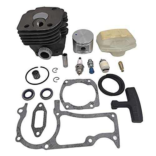 Conjunto de pistón de cilindro de 48MM, filtro de aire, junta de manguera de combustible, Kit de bujía for motor de motosierra HU-SQ-VA-RN-A 365 362 Accesorios para herramientas eléctricas de jardín