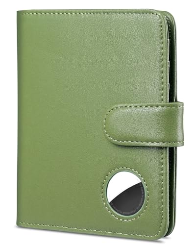 Image of Passport Holder for Travel with AirTag Holder- Leather RFID Blocking Travel accessories with 5 Cards Slot&1ID Window,Magnetic Closure,Gift Box(Air Tag Not Included)