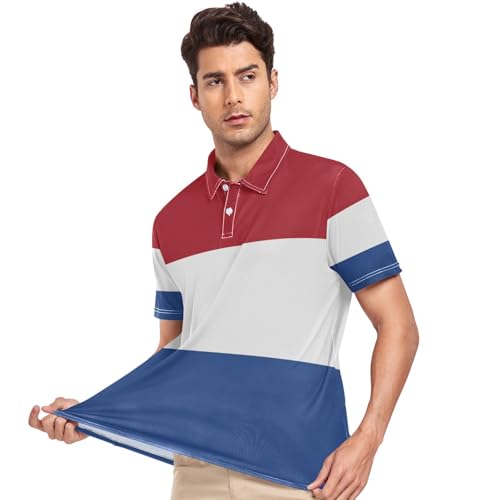 Polos pour hommes GuoChe chemises de golf t-shirts de travail décontractés taille S