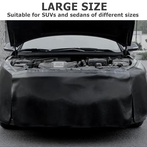 Nizirioo 3 Stück Kotflügelschoner Matratze: Kotflügelschoner Rutschfest Matte, Magnetisch Kotflügel Matte, Wasserdicht Kupplung Autoreparatur Kotflügel mit Haken, Auto Univers (M, Black)