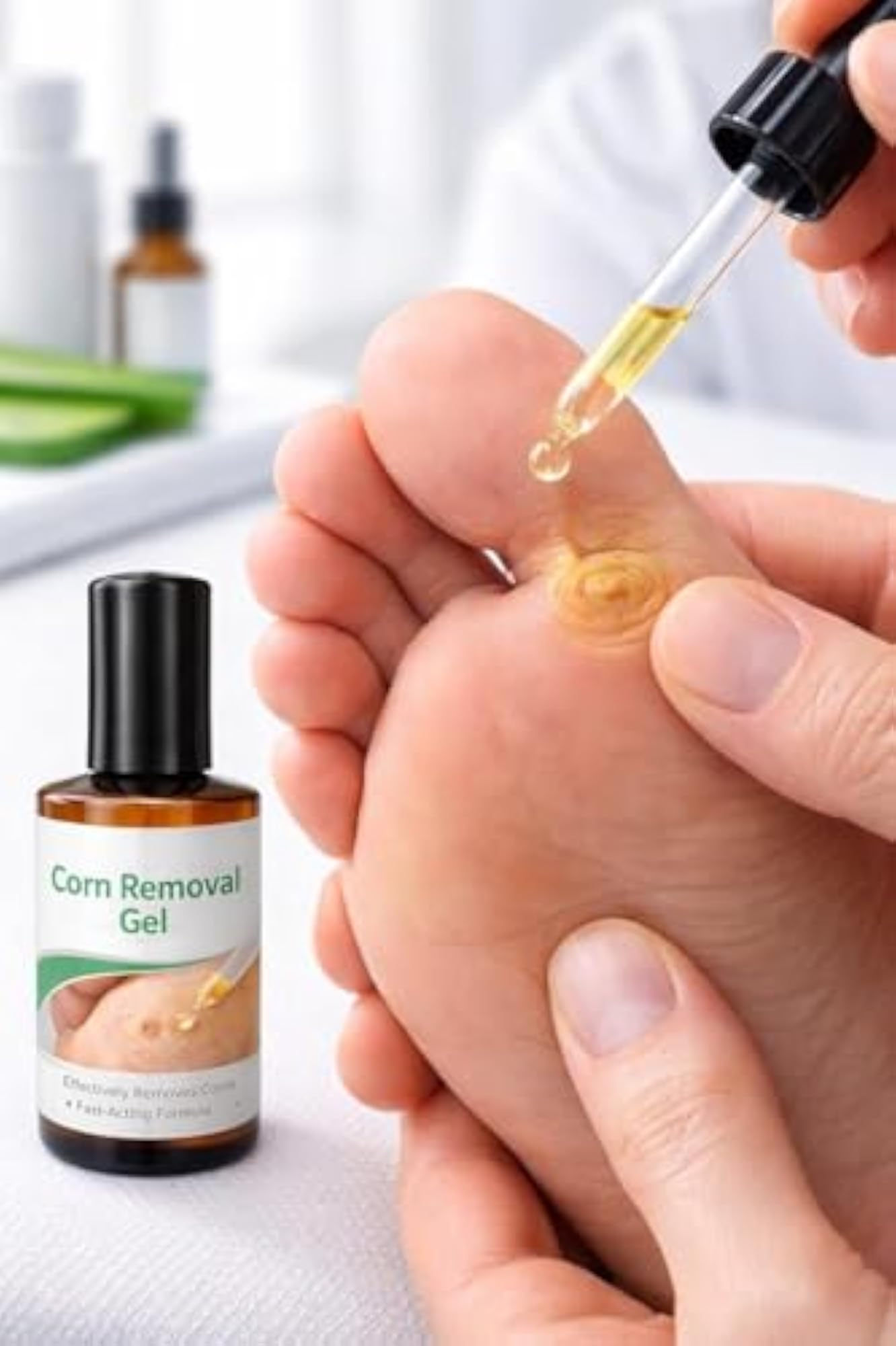 Corn Removal Gel for Feet, Lactic Acid Roll-On, Foot Care