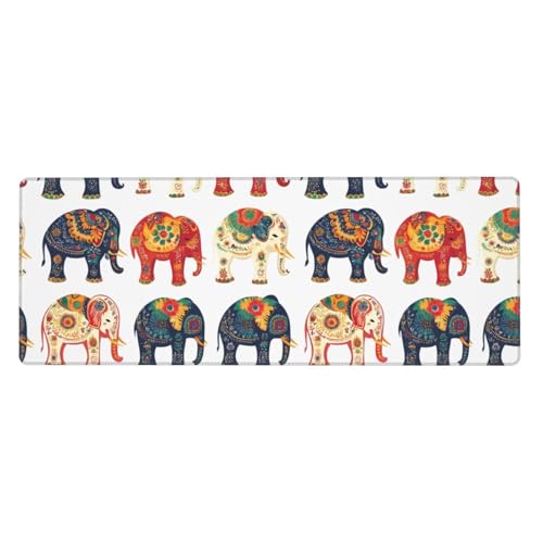 Tapis de souris pour clavier PC au motif éléphant vintage idéal pour le bureau