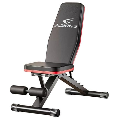 Quxxuol筋トレベンチ 腹筋ベンチ 筋トレ椅子 腹筋マシーン トレーニングベンチ 腹部と背中の運動をサポート、多段階調整、折りたたみ式収納、家庭用筋力トレーニングツール 自宅、ジム、ヨガスタジオでの使用に適しています (ブラック,10in1 ブラック(