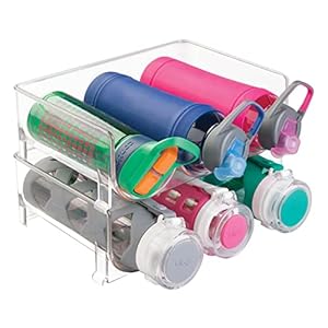 mDesign Stackable Plastic 3 Bottle ...