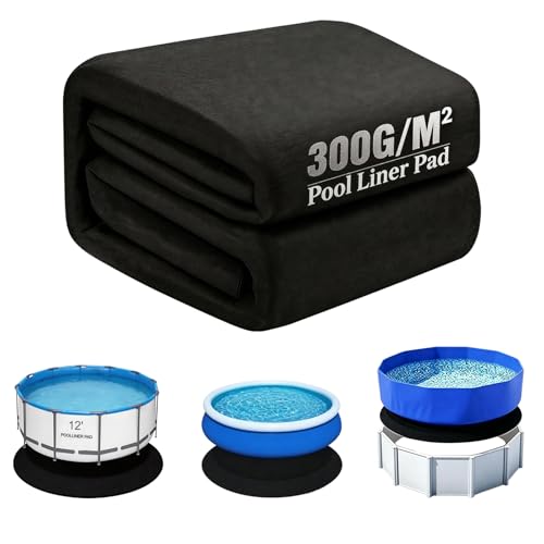 12FT Pool Liner Pad for Above Ground Pool, 2026 New Pool Pad 9 oz/yd² Heavy-Duty Geotextile Pool Mat, One-Piece Under Pool Padding, Round Pool Ground Pad, Puncture Protection & Extend Liner Life by VAPOURSKY - Used condition - US$28.41