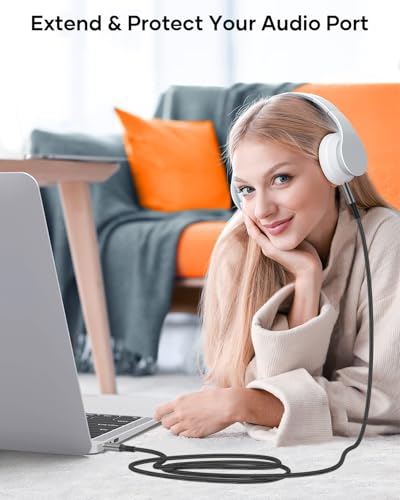 layajia Aux Kabel, Audio Kabel 3,5mm Klinkenkabel 1.2M, Stereo Audio Nylon Geflochtenes Klinke auf Klinke Stecker Kopfhörer Kabel für Kopfhörer, Auto, PC, Lautsprecher, Stereoanlagen, MP3-Player