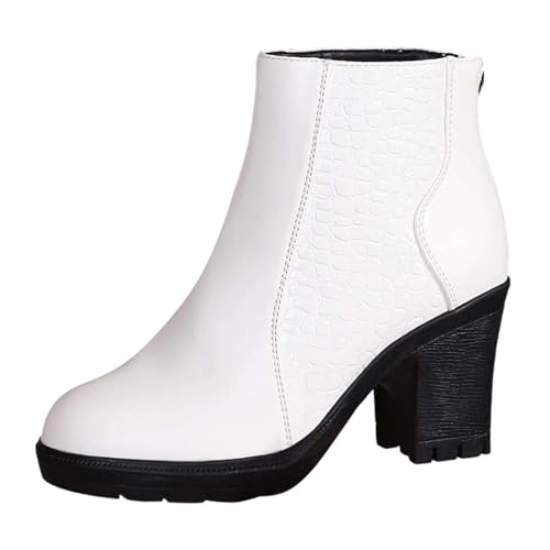 Bottines courtes pour femme en cuir élégant avec doublure polaire chaude