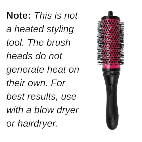 Detachable Round Hair Brush Set, 3 Sizes Barrel Styling Tool for Blow Drying with 6 Barrels 1 Handle 6 Clips, Different Hair Rollers, Click and Curl Blowout Brush to Create Your Hairstyle - view 2
