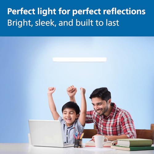 Image of Philips 2ft 20W Compact Mirror light | ArchGlow Decorative Modern Tubelight for Home | Warm White, Pack of 6