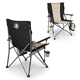 Picnic TIME NCAA Florida State Seminoles Big Bear XXL Camp Chair with Cooler, Heavy Duty Beach Chair, 500 lb Capacity Camping Chair with Carry Bag, (Black)