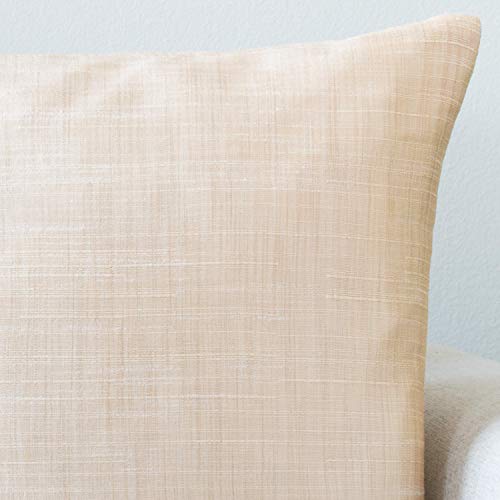 The White Petals Cream Pillow Covers (Set Of 2 Covers, Faux Raw Silk, Cream, 22X22 Inches) #TOP1