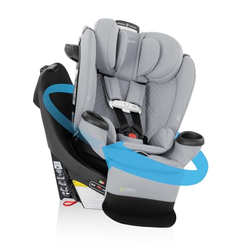 Image of Evenflo Revolve360 Extend All-in-One Rotating Car Seat with Green & Gentle Fabric (Quartz)