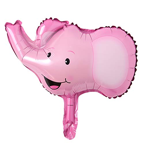 Mini Animal Head Foil Balloon, Zoo Inflatable Air Ballon Baby Shower Happy Birthday Party Decorations Supplies Kids Gifts (Mini Elephant Head) #TOP22