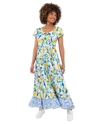 Robe en coton froissé imprimé citron Joe Browns pour femme