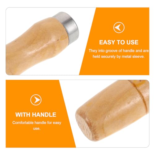 Miniatura 8 de Osaladi 5 Mangos De Madera Para Lima Herramienta De Corte Con Asa Ergonómica 4.13 Pulgadas Para Bricolaje Y Jardinería Control Cómodo Y Resistente