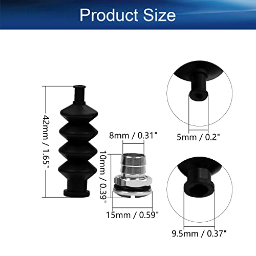 Heyiarbeit 42mm RC Boot Waterdichte Push Rod Rubber Seal Balg met Aluminium Mount voor RC Boot 2 stks - Afbeelding 3