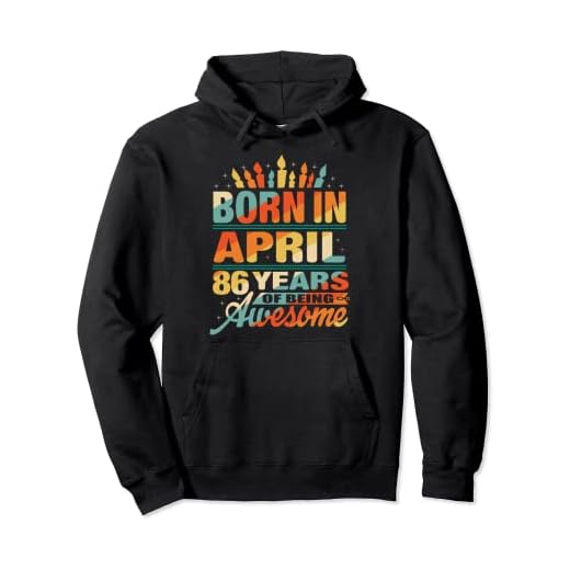 Vela gráfica para regalo de cumpleaños número 86 de abril de 1936 Sudadera con Capucha
