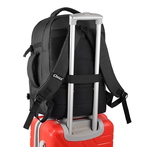 Image of By CLUCI Cabin Size Travel Backpack for Men & Women | 18-Inch Laptop Bag Rucksack | Water-Resistant Daypack with Trolley Sleeve for Flight, Office, & Weekend Trips