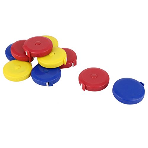 Aexit 150cm 60 Tools & Home Improvement Inch Double Sided Plastic Shell Press Button Retractable Tape Measure Tape Measures Blue 10pcs