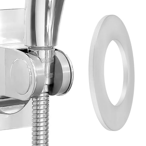 LT Easiyl 1 x Küchenarmatur, große Basis, Reparatur-Unterlegscheibe, Aluminium, 70 x 40 x 3 mm, Wasserhahn-Reparaturzubehör, flache Unterlegscheibe für Wasserhahn, Duschbefestigung, Silber