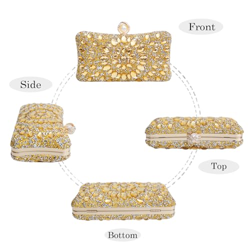 Image of Sparkly Women's Evening Clutch Purses Rhinestone Bag Luxury Handbags For Weddings Formal Prom Party