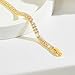 ORICHORE Fashion Double Row Brilliant Cubic Zirconia 18K Gold Plated Bracelet/Classic Tennis Bracelet. (18cm)